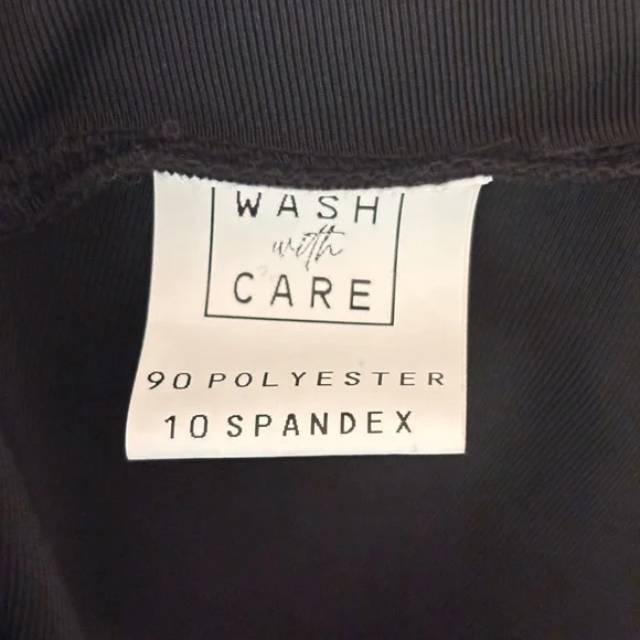 Black Faux Leather Fringe Skort - Picture 3 of 5